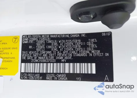 2008 Lexus Rx from USA, damaged, VIN 2T2HK31U98C075020